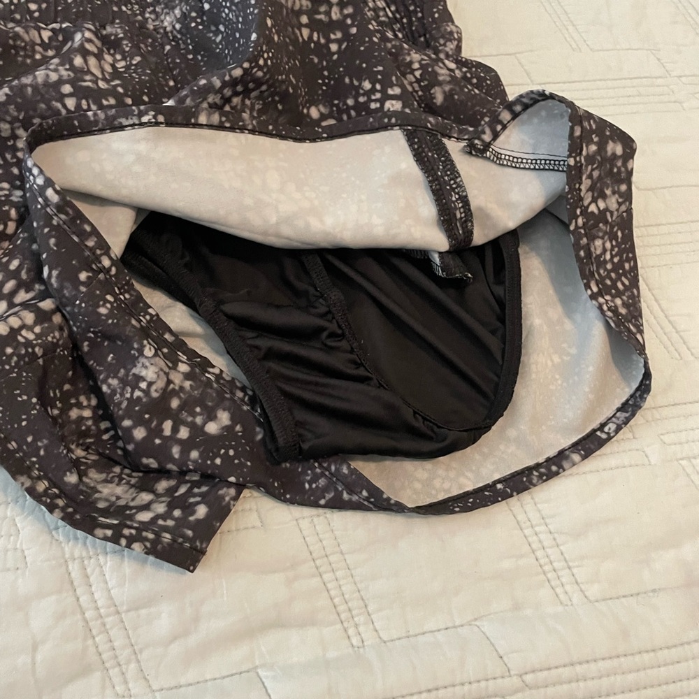 RBX Black and White Patterned Athletic Shorts - Picture 3 of 4